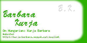 barbara kurja business card